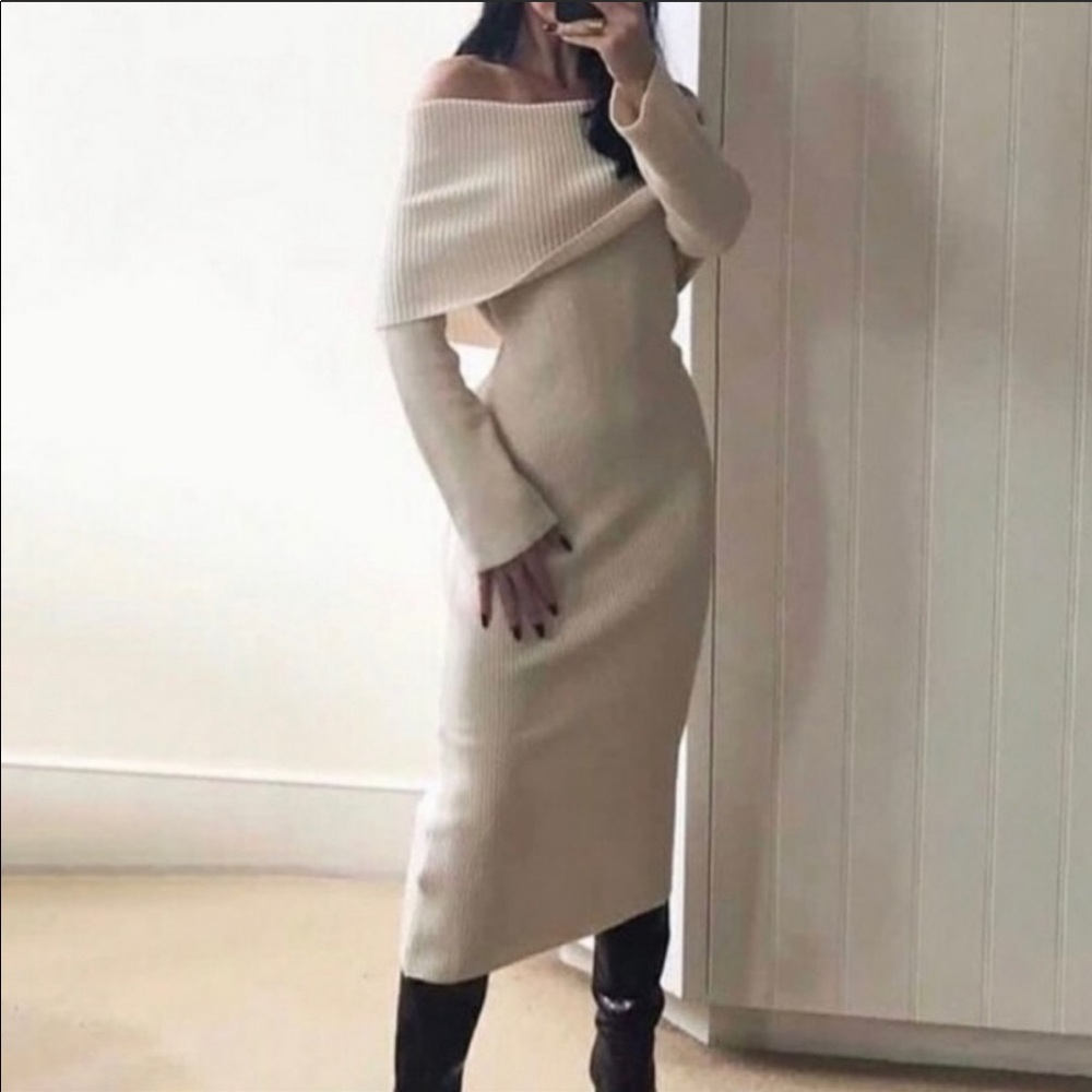 Zara Long Knit Dress - Picture 6 of 15